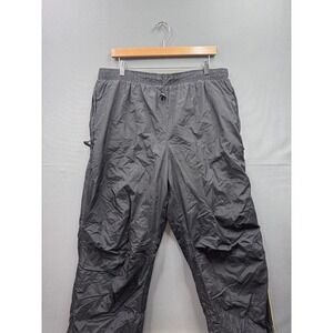 Nautica Competition Men's Black Nylon Track Pants Lined Elastic Waist